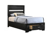 Miranda Twin Storage Bed Black - Tony’s Furniture Store & Linen (GA) - Multi Location