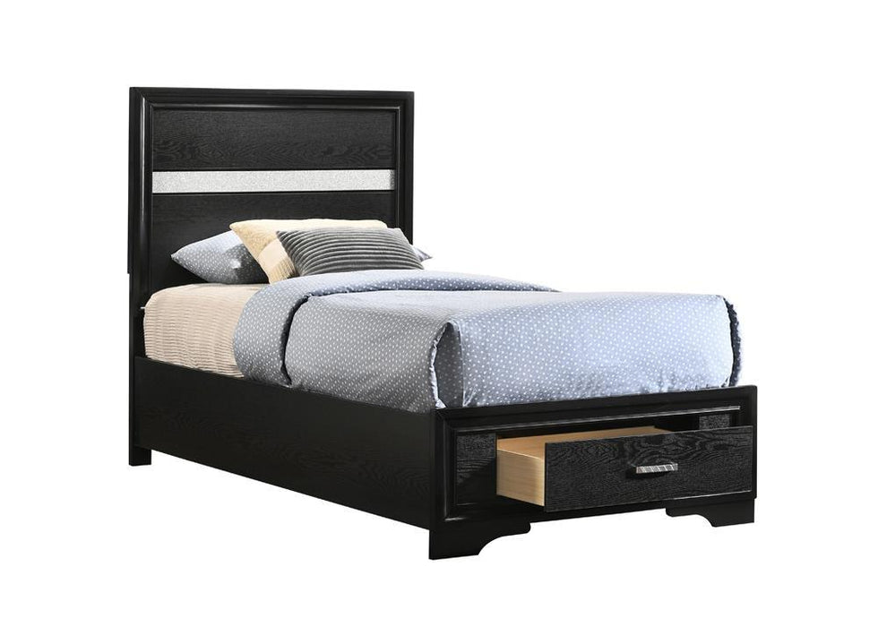 Miranda Twin Storage Bed Black - Tony’s Furniture Store & Linen (GA) - Multi Location