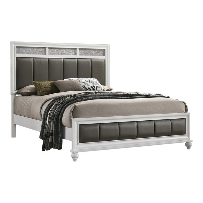 Barzini Queen Upholstered Panel Bed White - Tony’s Furniture Store & Linen (GA) - Multi Location