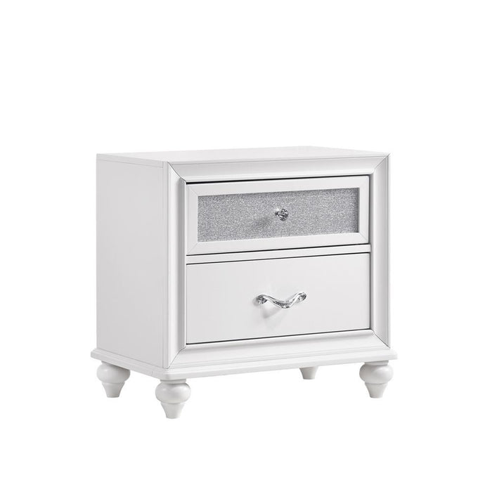 Barzini 2-drawer Nightstand White - Tony’s Furniture Store & Linen (GA) - Multi Location