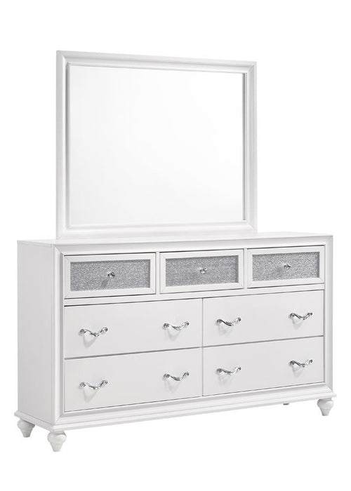 Barzini Rectangle Dresser Mirror White - Tony’s Furniture Store & Linen (GA) - Multi Location