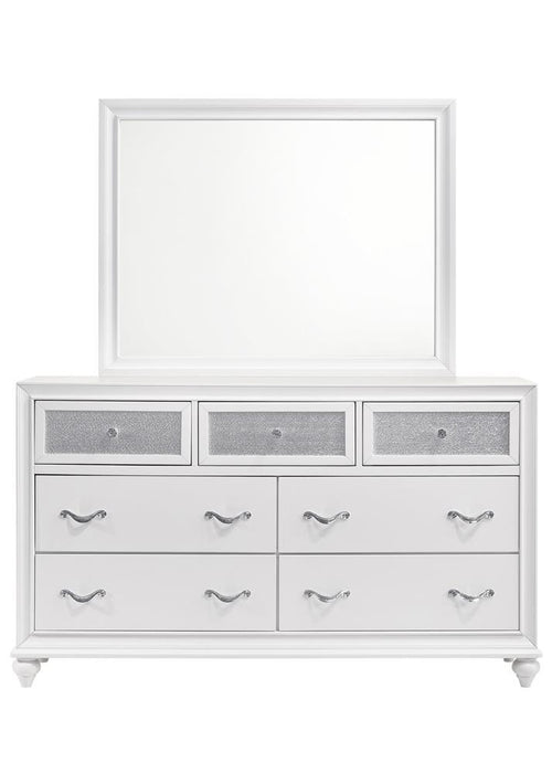 Barzini Rectangle Dresser Mirror White - Tony’s Furniture Store & Linen (GA) - Multi Location