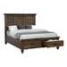 Franco Eastern King Storage Bed Burnished Oak - Tony’s Furniture Store & Linen (GA) - Multi Location