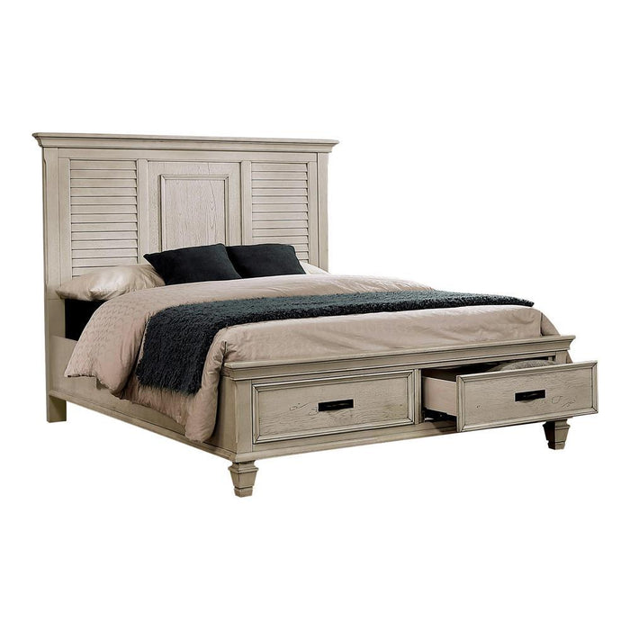 Franco Queen Storage Bed Antique White - Tony’s Furniture Store & Linen (GA) - Multi Location
