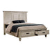Franco Eastern King Storage Bed Antique White - Tony’s Furniture Store & Linen (GA) - Multi Location