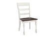 Madelyn Ladder Back Side Chairs Dark Cocoa and Coastal White (Set of 2) - Tony’s Furniture Store & Linen (GA) - Multi Location