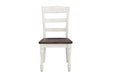 Madelyn Ladder Back Side Chairs Dark Cocoa and Coastal White (Set of 2) - Tony’s Furniture Store & Linen (GA) - Multi Location
