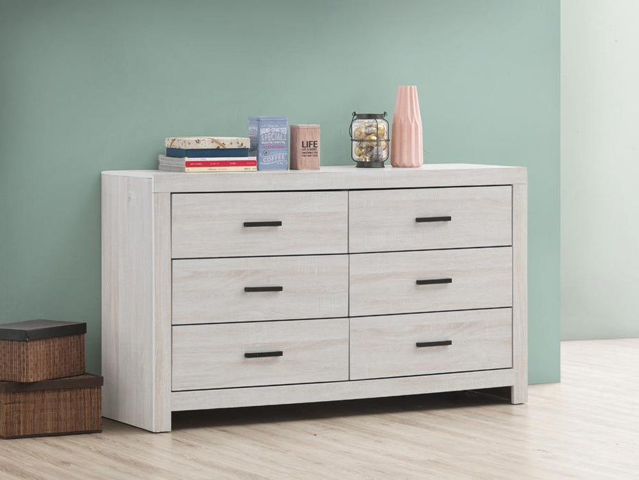 Brantford 6-drawer Dresser Coastal White - Tony’s Furniture Store & Linen (GA) - Multi Location