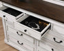 Hillcrest 9-drawer Dresser Dark Rum and White - Tony’s Furniture Store & Linen (GA) - Multi Location