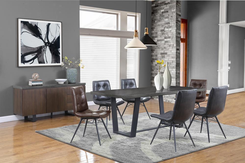 Aiken Upholstered Tufted Side Chairs Brown (Set of 4) - Tony’s Furniture Store & Linen (GA) - Multi Location