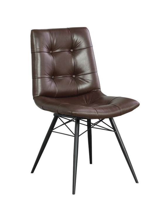 Aiken Upholstered Tufted Side Chairs Brown (Set of 4) - Tony’s Furniture Store & Linen (GA) - Multi Location