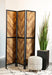 Marlene Herringbone Pattern 3-panel Screen Rustic Tobacco and Black - Tony’s Furniture Store & Linen (GA) - Multi Location