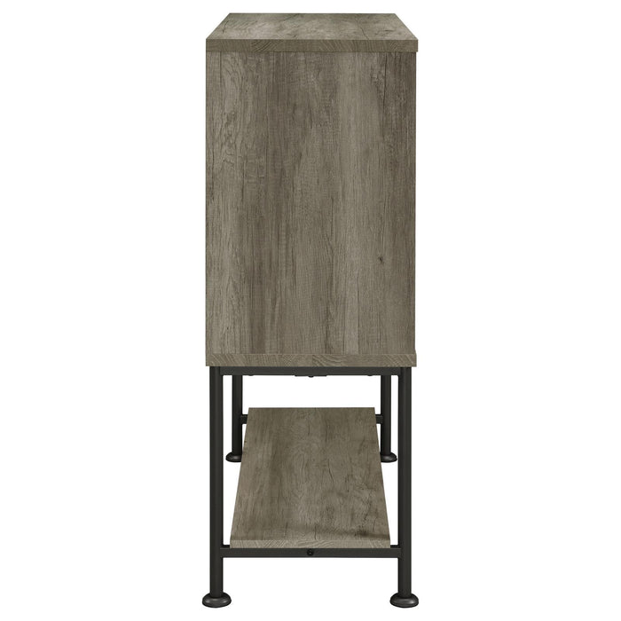 Claremont Sliding Door Bar Cabinet with Lower Shelf Grey Driftwood - Tony’s Furniture Store & Linen (GA) - Multi Location