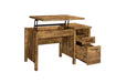 Delwin Lift Top Office Desk with File Cabinet Antique Nutmeg - Tony’s Furniture Store & Linen (GA) - Multi Location