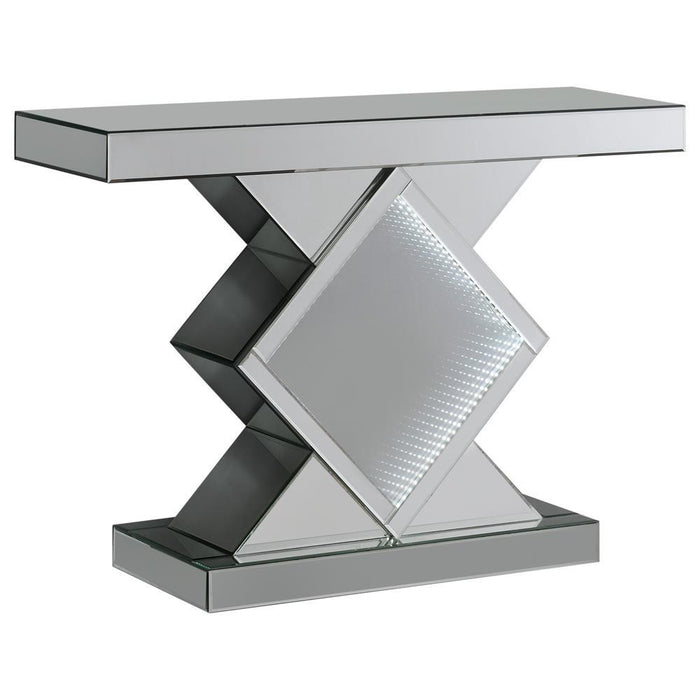 Moody Console Table with LED Lighting Silver - Tony’s Furniture Store & Linen (GA) - Multi Location