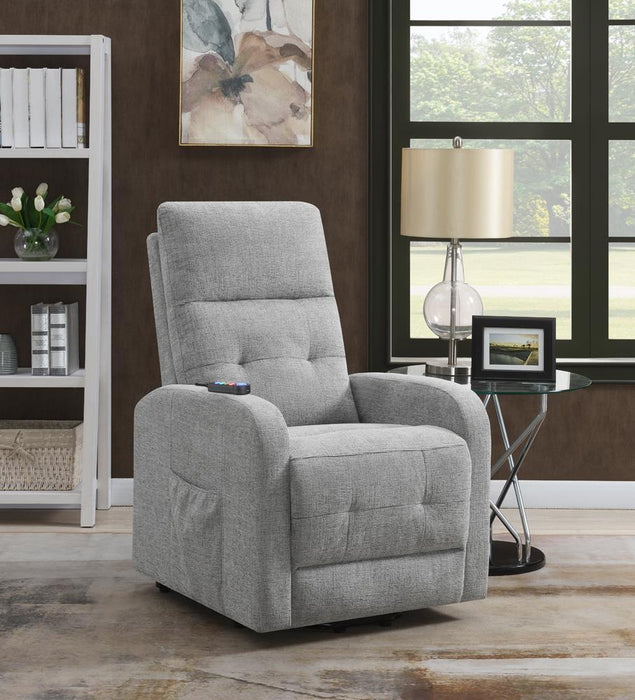 Howie Tufted Upholstered Power Lift Recliner Grey - Tony’s Furniture Store & Linen (GA) - Multi Location