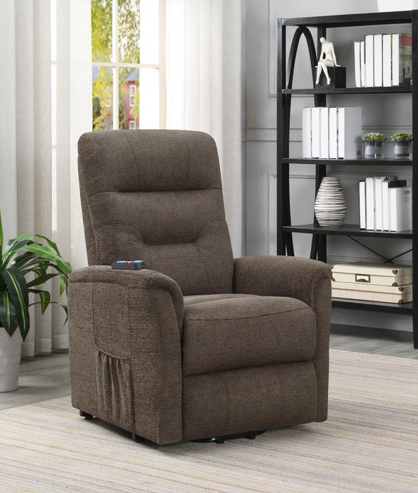 Henrietta Power Lift Recliner with Storage Pocket Brown - Tony’s Furniture Store & Linen (GA) - Multi Location