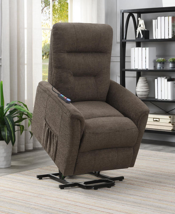 Henrietta Power Lift Recliner with Storage Pocket Brown - Tony’s Furniture Store & Linen (GA) - Multi Location