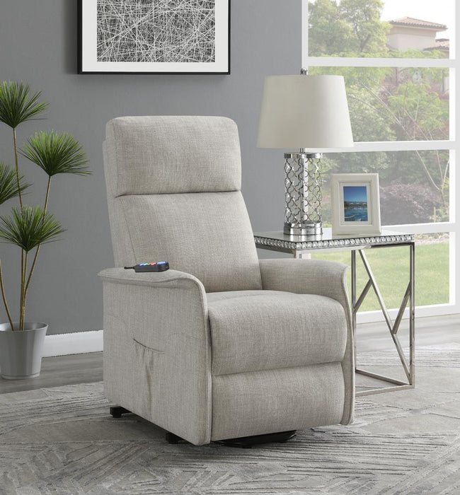 Herrera Power Lift Recliner with Wired Remote Beige - Tony’s Furniture Store & Linen (GA) - Multi Location