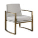 Cory Concave Metal Arm Accent Chair Cream and Bronze - Tony’s Furniture Store & Linen (GA) - Multi Location
