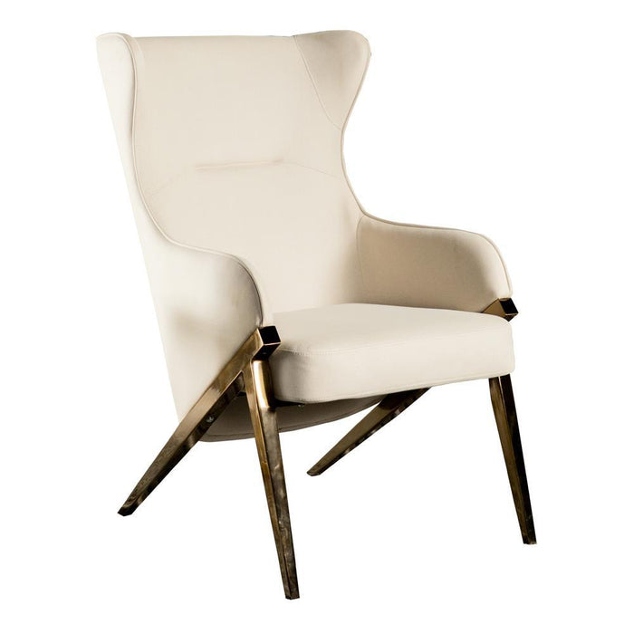 Walker Upholstered Accent Chair Cream and Bronze - Tony’s Furniture Store & Linen (GA) - Multi Location