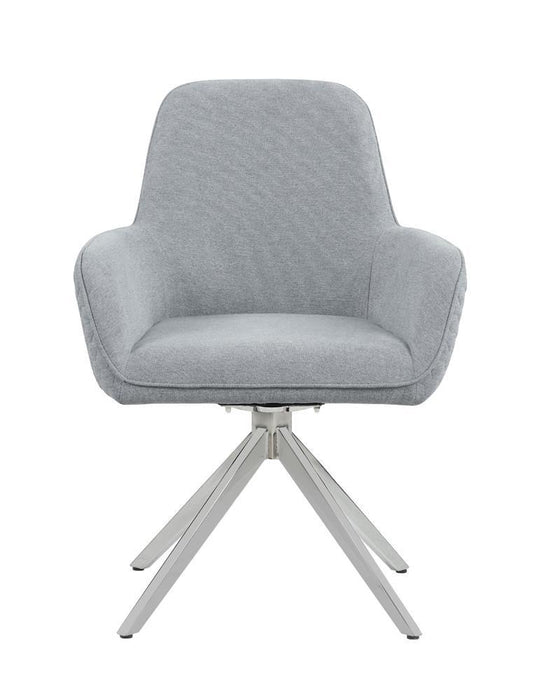 Abby Flare Arm Side Chair Light Grey and Chrome - Tony’s Furniture Store & Linen (GA) - Multi Location