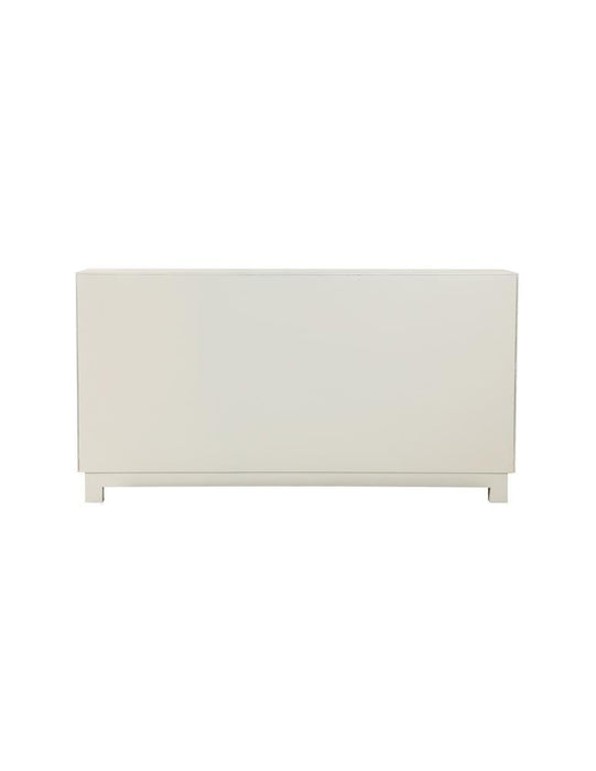 Voula Rectangular 4-door Accent Cabinet White and Gold - Tony’s Furniture Store & Linen (GA) - Multi Location