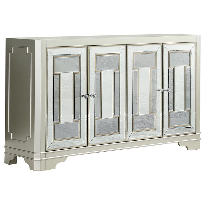 Toula 4-door Accent Cabinet Smoke and Champagne - Tony’s Furniture Store & Linen (GA) - Multi Location