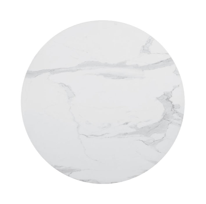 Arkell 30-inch Round Pedestal Dining Table White - Tony’s Furniture Store & Linen (GA) - Multi Location