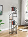 Roseglen 8-shelf Staircase Bookcase Rustic Brown and Black - Tony’s Furniture Store & Linen (GA) - Multi Location