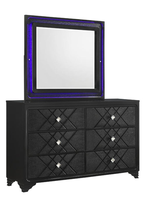 Penelope Rectangular Dresser Mirror Black - Tony’s Furniture Store & Linen (GA) - Multi Location