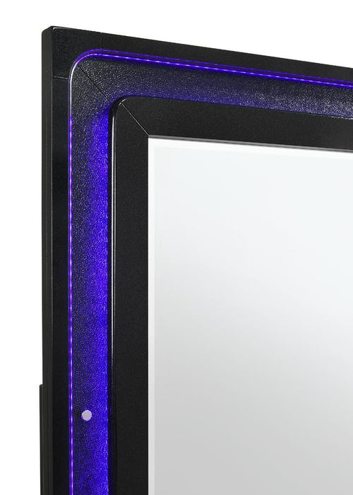 Penelope Rectangular Dresser Mirror Black - Tony’s Furniture Store & Linen (GA) - Multi Location