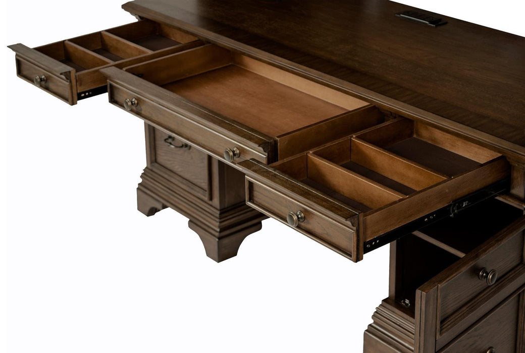 Hartshill Credenza with Power Outlet Burnished Oak - Tony’s Furniture Store & Linen (GA) - Multi Location