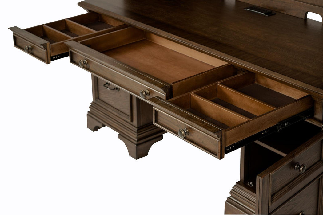 Hartshill Credenza with Hutch Burnished Oak - Tony’s Furniture Store & Linen (GA) - Multi Location