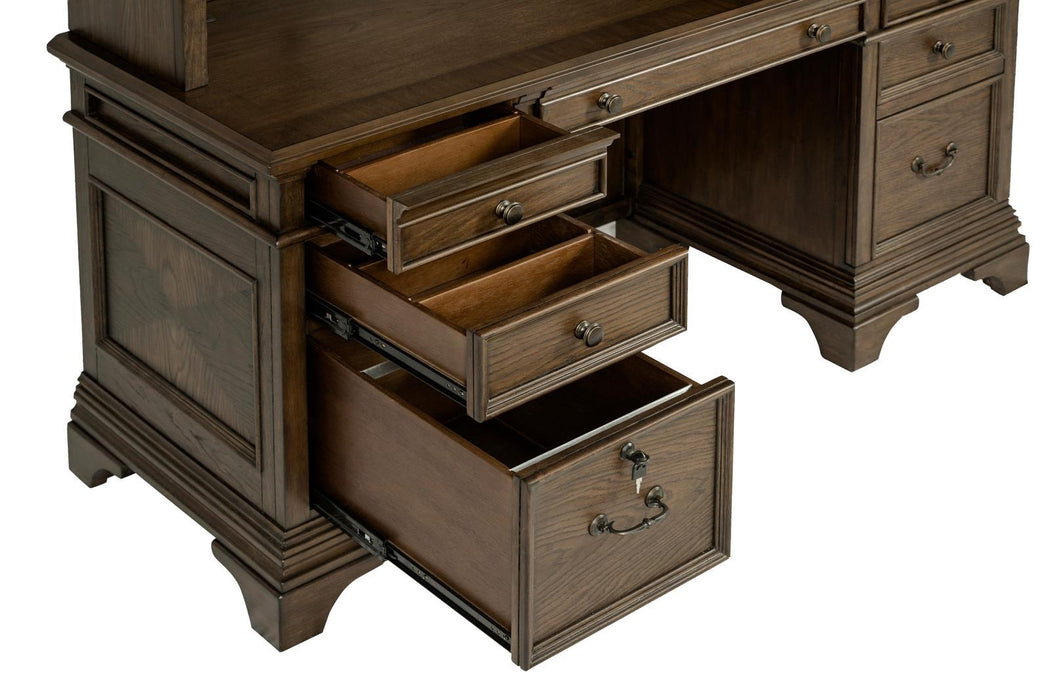 Hartshill Credenza with Hutch Burnished Oak - Tony’s Furniture Store & Linen (GA) - Multi Location