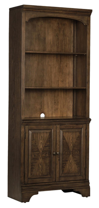 Hartshill Bookcase with Cabinet Burnished Oak - Tony’s Furniture Store & Linen (GA) - Multi Location