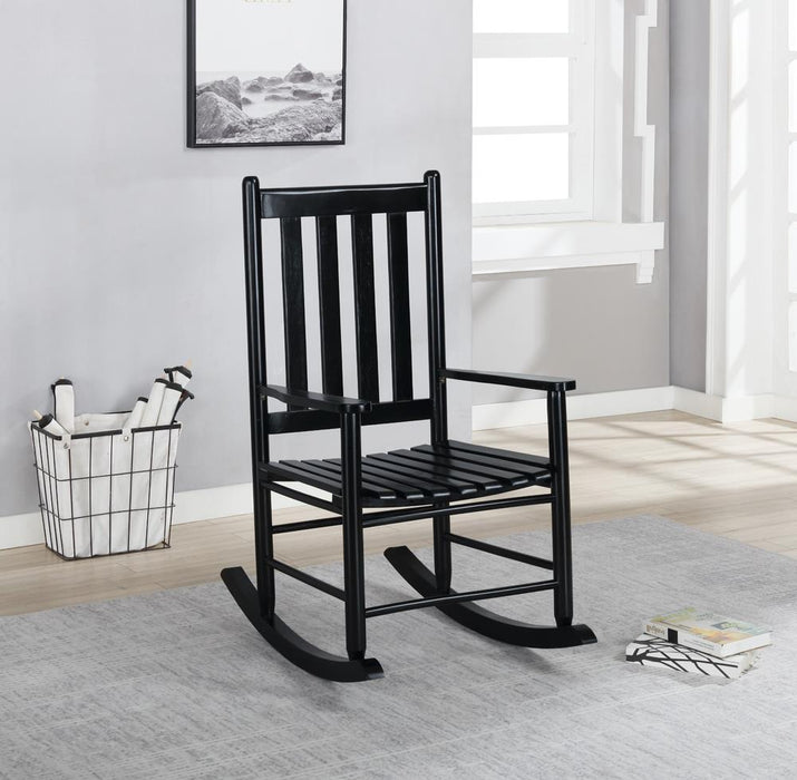 Annie Slat Back Wooden Rocking Chair Black - Tony’s Furniture Store & Linen (GA) - Multi Location