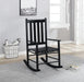 Annie Slat Back Wooden Rocking Chair Black - Tony’s Furniture Store & Linen (GA) - Multi Location