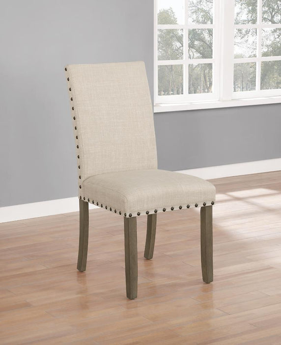 Ralland Upholstered Side Chairs Beige and Rustic Brown (Set of 2) - Tony’s Furniture Store & Linen (GA) - Multi Location