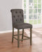 Balboa Tufted Back Counter Height Stools Grey and Rustic Brown (Set of 2) - Tony’s Furniture Store & Linen (GA) - Multi Location