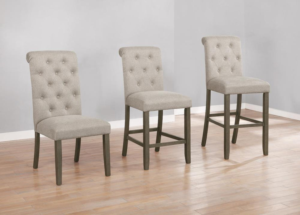 Balboa Tufted Back Bar Stools Beige and Rustic Brown (Set of 2) - Tony’s Furniture Store & Linen (GA) - Multi Location