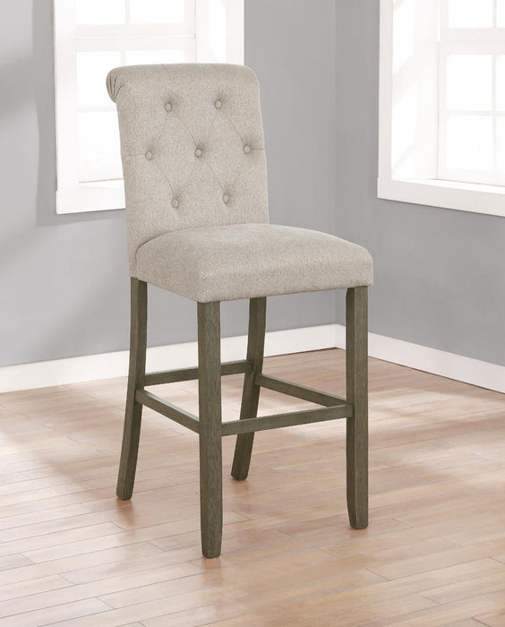 Balboa Tufted Back Bar Stools Beige and Rustic Brown (Set of 2) - Tony’s Furniture Store & Linen (GA) - Multi Location