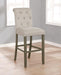 Balboa Tufted Back Bar Stools Beige and Rustic Brown (Set of 2) - Tony’s Furniture Store & Linen (GA) - Multi Location