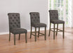 Balboa Tufted Back Bar Stools Grey and Rustic Brown (Set of 2) - Tony’s Furniture Store & Linen (GA) - Multi Location