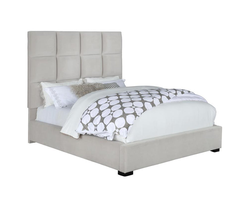 Panes Eastern King Tufted Upholstered Panel Bed Beige - Tony’s Furniture Store & Linen (GA) - Multi Location