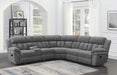 Bahrain 6-piece Upholstered Motion Sectional Charcoal - Tony’s Furniture Store & Linen (GA) - Multi Location