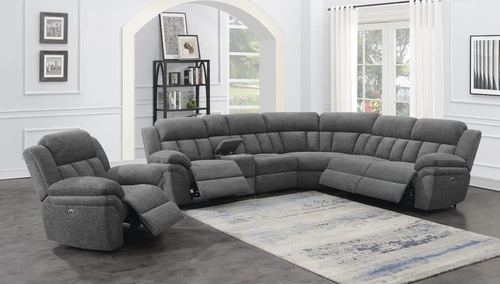 Bahrain Upholstered Power Glider Recliner Charcoal - Tony’s Furniture Store & Linen (GA) - Multi Location