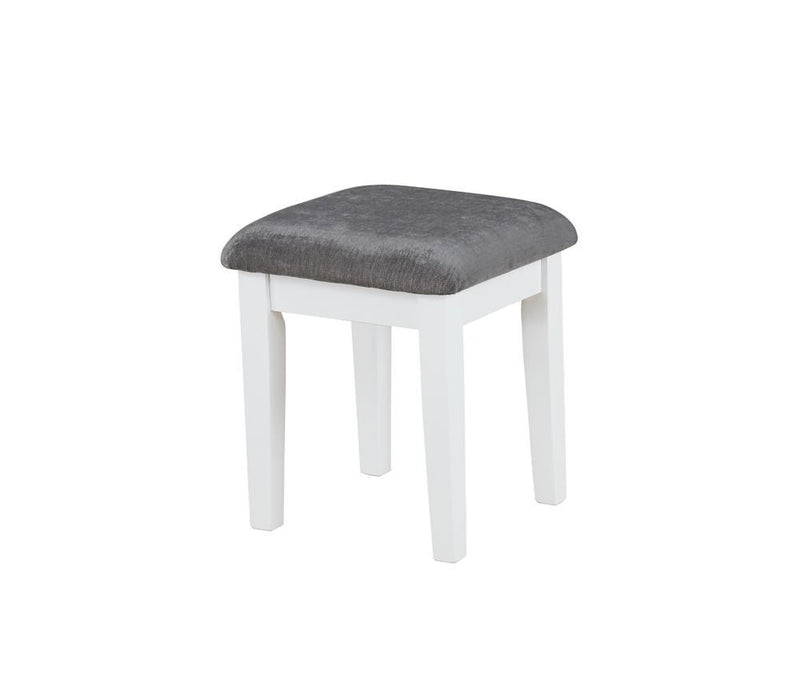 Elijah Vanity Set with LED Lights White and Dark Grey - Tony’s Furniture Store & Linen (GA) - Multi Location