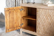 Eberto 2-door Geometric Accent Cabinet White Distressed - Tony’s Furniture Store & Linen (GA) - Multi Location
