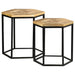 Adger 2-piece Hexagon Nesting Tables Natural and Black - Tony’s Furniture Store & Linen (GA) - Multi Location